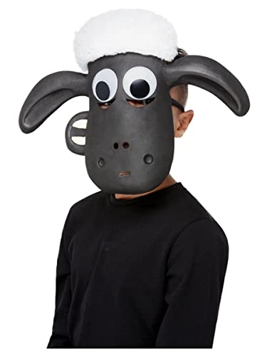 Smiffys 52353 Shaun The Sheep Eva-Maske, Unisex Erwachsene, Schwarz, Einheitsgröße