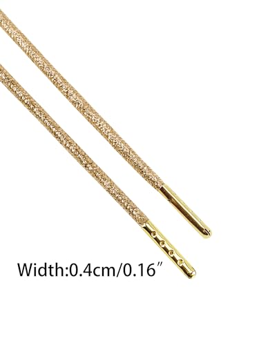 Round Metallic Glitter Shoelaces Colorful Fashion Shoe Laces for Athletic Sneakers Shoes Boot Strings 2 Pairs3