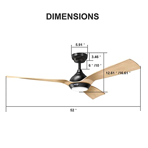 Reiga 52-Inch Dc Motor Smart Ceiling Fan With Dimmable Light Kit App Alexa Google Home Remote Control thumb #5