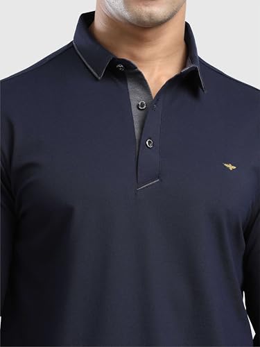 Image of STELLERS Men's Full Sleeve Polo T-Shirt | Premium Cotton | streatchable | Enzyme bio Washed | Feather Touch Feel | Sustainable