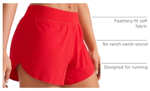 Image of CRZ YOGA Mid Waisted Split Running Shorts 4 inch | Mesh Liner, Quick Dry, Lightweight, for Women