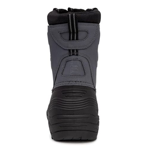 LONDON FOG Breckenridge Waterproof Mens Winter Boots - Leather Insulated Mens Snow Boots - Grey, Black or Brown - Men Medium or Extra Wide Widths Size 7 to 153