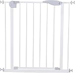 Zanbeel Baby Safety Gate Pet Dog Barrier Auto Close Stair Gate Pressure Fit Child Gate for Stairs & Doorways Easy Install Toddler & Pet Safety Gate (White,Grey 75-82 cm)