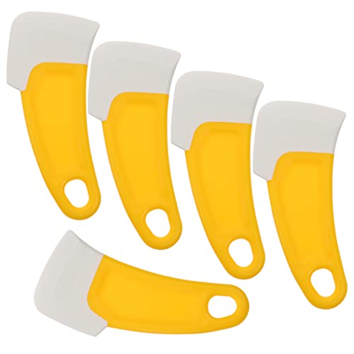FUNNETOYU 5pezzi Raschietto Silicone per Pentole e Padelle Utensili da Cucina Multi-Funzione con Design Appeso Facile da Pulire e Riutilizzabile per Uso Domestico e Ristoranti