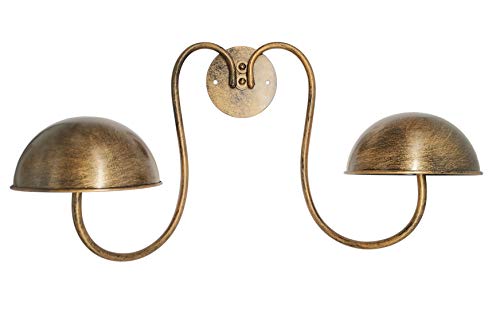 Owlgift Modern Metal Wall Mounted Entryway Retail Hat Rack / Wig Display Stand W/ 2 Circular Hat Hooks, Bronze #TOP1