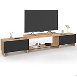 meuble tele conforama Découvrez le meuble TV extensible VLAD 2 portes bois et noir au style moderne, idéal pour votre salon !
