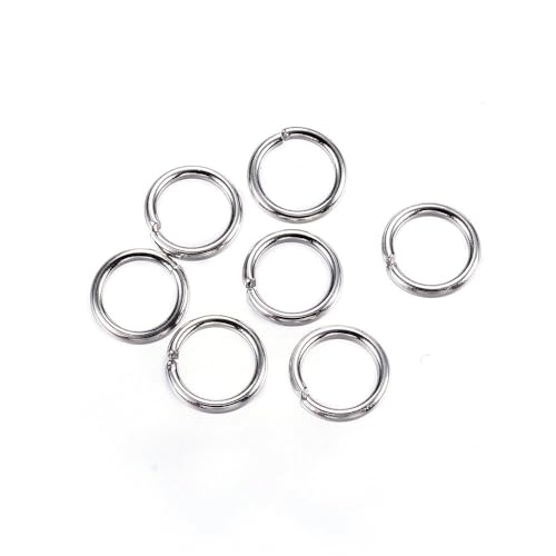 HDSupplies 100 Pieces - 304 Stainless Steel Jump Rings - 5.5mm - 20 Gauge (0.8mm Thickness)