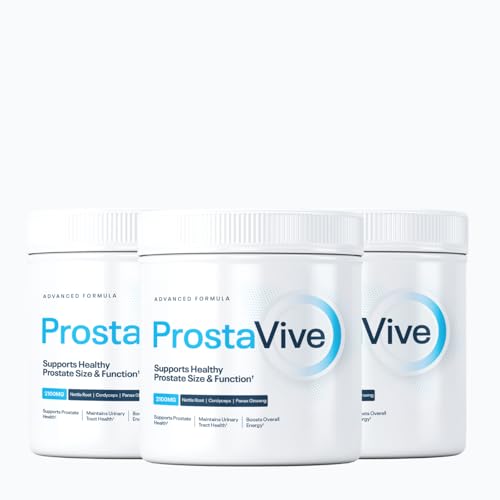 ProstaVive Advanced Prostate Support Formula - Complete Urinary & Bladder Health Supplement - Helps Promote Strong Flow & Emptying - Natural Powder - Gluten Free Non-GMO