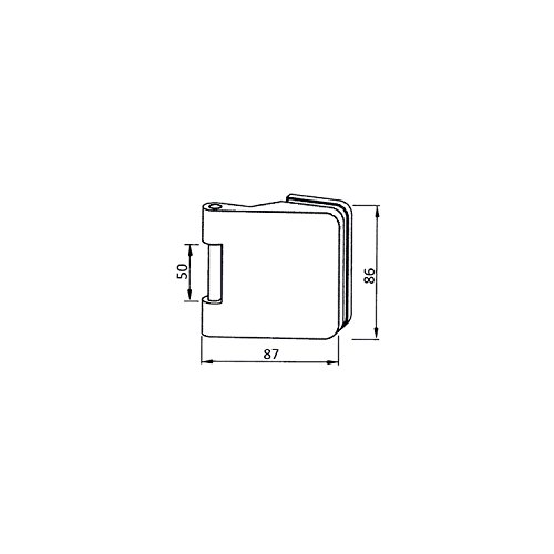 Dorma Glas 81136015099 TB Flügelt. J.Office, 48,5mm ALF1 Dorma Glass Door Hinge Wing Part Junior Office 11.360, 48.5 mm - Image 2