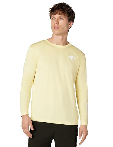 Costa Del Mar Tech Crew Performance Long Sleeve Shirt, Pale Yellow, Medium - image 1