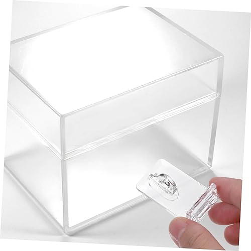 Image of DOITOOL Sets Acrylic Latch Buckle Lock for Jewelry Box Flat Mount Hinge Lock Small Jewelry Box Hinges and Latches