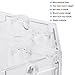 NOENNULL Small Betta Fish Tank Hex Shape Stackable Mini Aquarium Tank Portable Plastic Fish Bowl for Small Fish, Shrimp, Crab, Spide (Transparent)