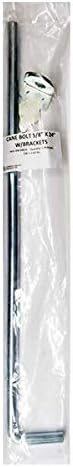 Cane Bolts 5/8 inches x 24 inches with Brackets Gates, Designed for Vertical or Horizontal Applications in Zinc Plated