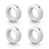 AKZYTUE 4pcs Clamp-on Shaft Collar Aluminum Alloy Bore Shaft Collars, 30mm Bore Size 46mm OD Aluminum Shaft collars for CNC Machine Tools
