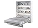 Cama plegable Bed Concept vertical 180 x 200 cm, color blanco lacado