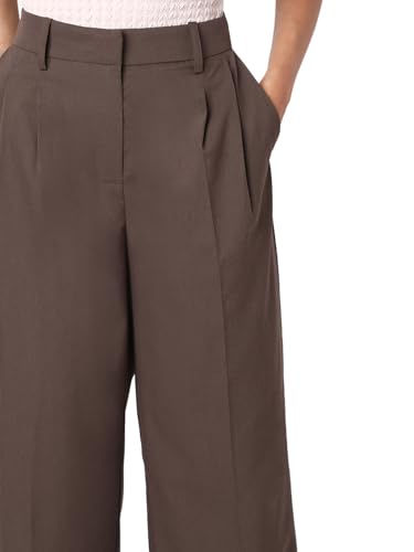 VERO MODA Damen Vmnila Mw Loose Dad Pant Noos Stoffhose, Chocolate Brown, 42W x 32L