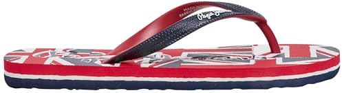 Chaussures Pepe Jeans Garçon Dorset Flag B : Baskets Basses Légères pour Enfant et Adolescent