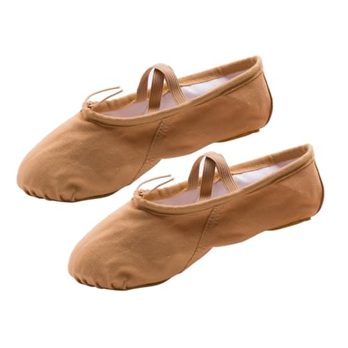 SHOWERORO Zapatillas Ballet Mujer Ligeras con Antideslizante y Banda Elástica Cómodas para Yoga Danza Moderna y Ballet Talla Color