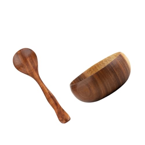 FONDOTIN 相思木製 用ラーメン丼 木製スープボウル 点 食洗機対応 素材 簡単清掃 キッチン食器