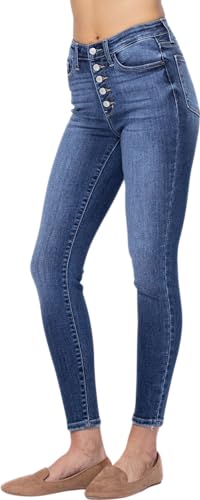 Judy Blue Women's High-Rise 5-Button Fly Skinny Jeans 82319 (Medium Blue,11)3