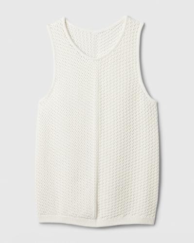 Image of Gap Women Cotton Round Neck Sleeveless Sweater