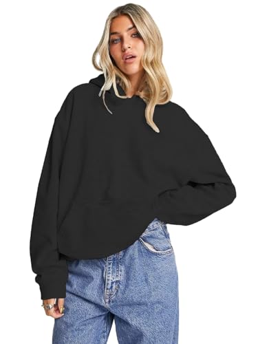 Image of LEOTUDE Women's Oversized Loopknit Drop Shoulder Hooded Neck Sweatshirt || Women Winter wear