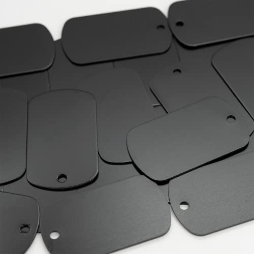 Staymax Aluminum Blank Tags Stamping Blanks 25 Pack (Black) #TOP5