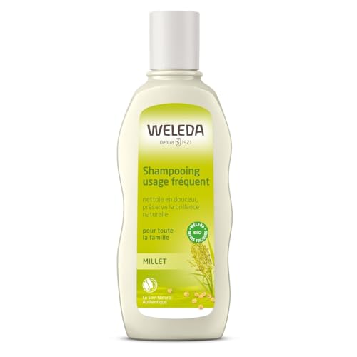 WELEDA - Shampooing usage fréquent Millet - Nettoie en douceur grâce à sa base lavante d'origine naturelle - Pours tous types de cheveux - NATRUE* - Vegan*** - 190ml