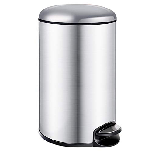 SuoANI Stainless Steel Bin Living Room Bin Recycling Bins For Office Indoor Bin Waste Disposal Unit ø24 * 31cm