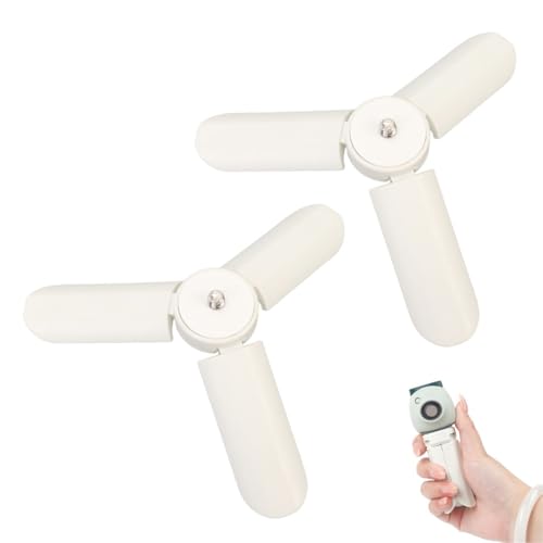 2pcs Mini Camera Trípode, trípode de Escritorio Plegable Novero soportador de cámara Snable estabilizador de Agarre con Tornillo de 1/4 de Pulgada para la cámara (Blanco)