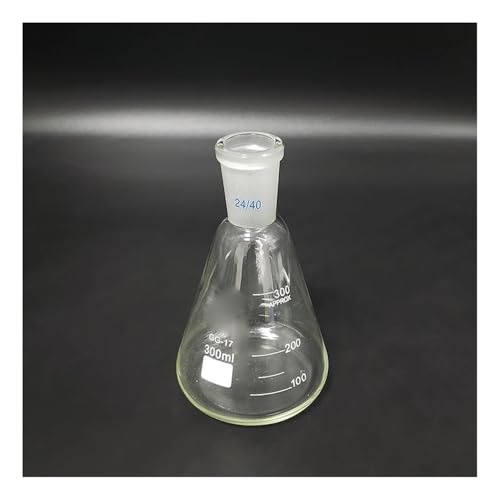Fiole conique à col rodé standard de 300 ml avec joint borosilicate 24/40