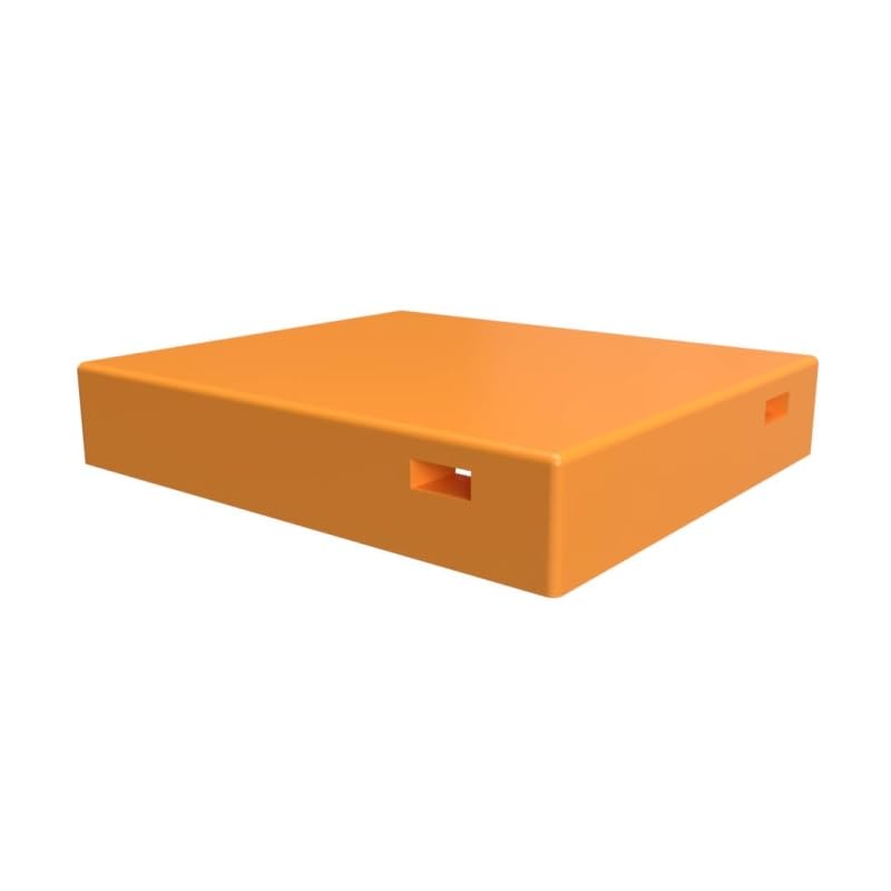 LYSON Hoher Außendeckel für Bienenstock Bienenbeute Optima Styropor Dadant Blatt Langstroth (ORANGE) mit Belüftung, Höhe 97mm