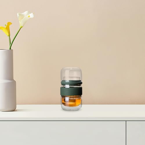 Juego de té portátil de cristal con estuche rígido para viajes 7