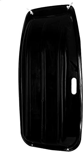 Avalanche Brands - Classic Downhill Toboggan Snow Sled Includes Pull Rope And Handles (Black 35") #TOP1
