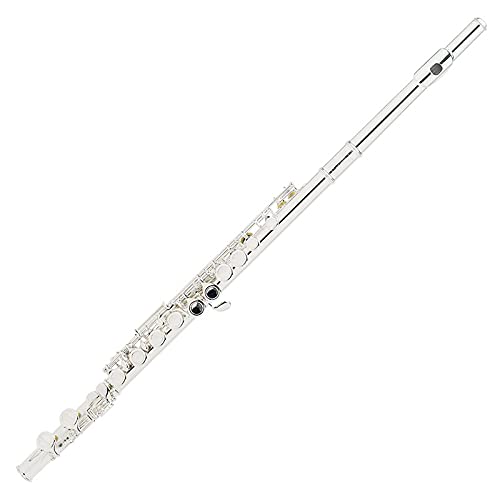 Flauta Fl-428 Curve E Split Key Instrumento de Flauta de 16 Agujeros C Cobre Plata Accesorios Gratis para Principiantes Puede ser Utilizado por niños