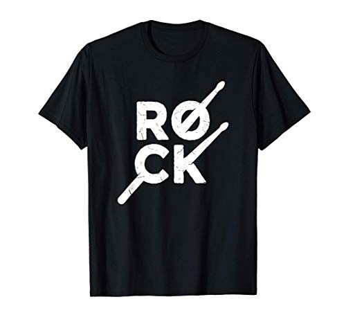 Drums Percussion Drummer Rock & Roll Punk Grunge Donna Uomo Maglietta