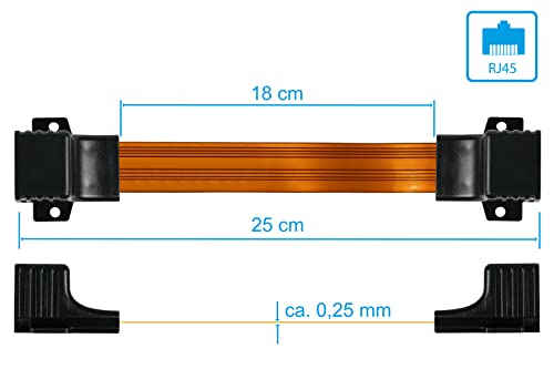 Good Connections RJ45 Ethernet LAN door/window feed-through, set of 2, extremely flat, RJ45 socket on both sides - Image 3