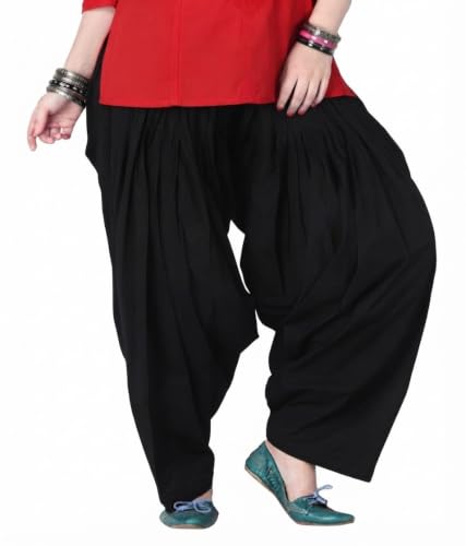 Image of Women's Loose fit Cotton semi Patiyala Salwar White