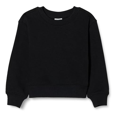 Amazon Essentials Toddler Girls Crew Neck Sweatshirt Black 4T