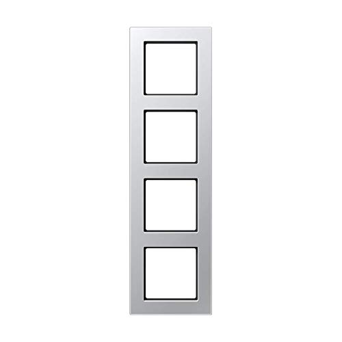Plaque murale Jung 4011377172944 cache prise quadruple alu pour interrupteur et prise