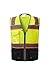 SV3300 - Deluxe ANSI Class 2 Solid Safety Vest With Reflective Piping And Black Bottom (M)