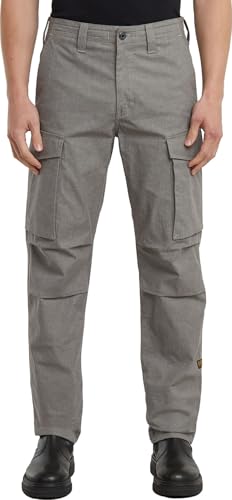 G-STAR Raw - Mens Core Regular Cargo 5-Pocket Pants, Color Gs Grey/Milk Dobby, Size: 33W x 30L