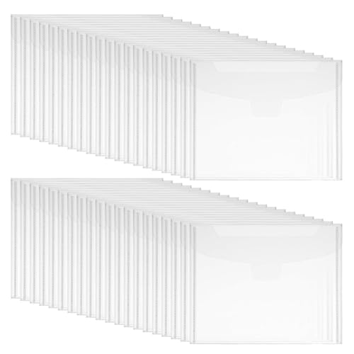 Enveloppes en plastique transparent avec 60 étiquettes pour matrices et tampons clear
