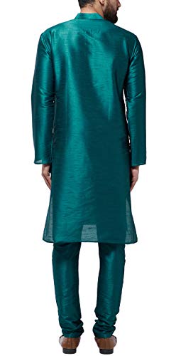 Image of SOJANYA (Since 1958 Men's Off-White Dupion Silk Kurta & Churidaar Pyjama
