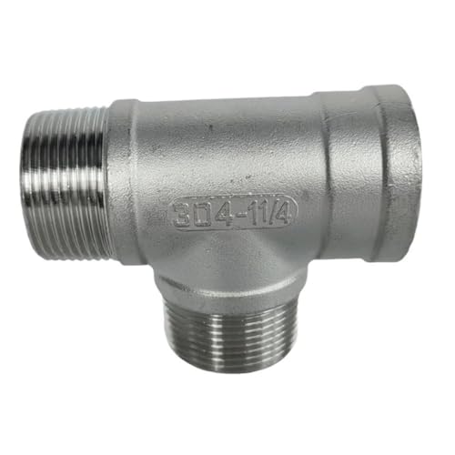 Conector en T de 1 pulgada en acero inoxidable 304 para tuberías 2