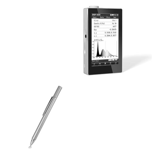 BoxWave Stylus Pen Compatible with Hopoocolor Spectrometer OHSP350 - FineTouch Capacitive Stylus, Super Precise Stylus Pen - Metallic Silver