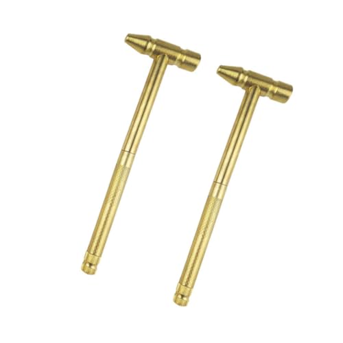 Beat Hammer- 2Pcs 6 In One Multifunctional Machined Brass Hammer Watch Repair Tool Precision Installation Small Hammer
