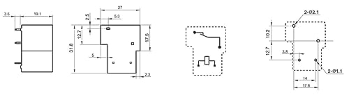 Relé 12VDC T90 1B 4P con capacidad de 40A para soportar altas cargas de corriente continua 2