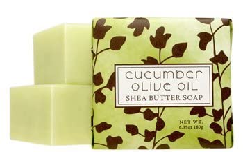 VFFWBB Greenwich Bay Cleansing Spa Soap, Shea Butter, and Cocoa Butter. No Parabens, No Sulfates 6.35 Oz. (3 Pack) … (Cucumber Olive Oil)