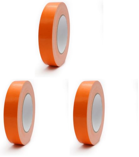 Image of Duct Tape 1 Inch X 44 Yards, 8.5 mil Thickness, Heavy Duty Orange Duct Tape, No Residue, Waterproof, Tear by Hand for Repairs, Industrial, Professional Use (Pack of 3)